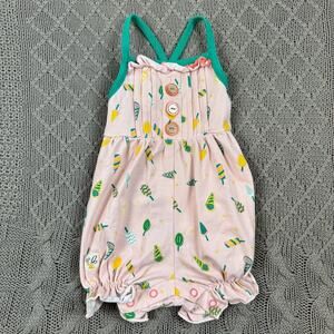 Wildflowers Day Dream Baby Romper Ice Cream and Sweet Treat Pattern ~ 3M